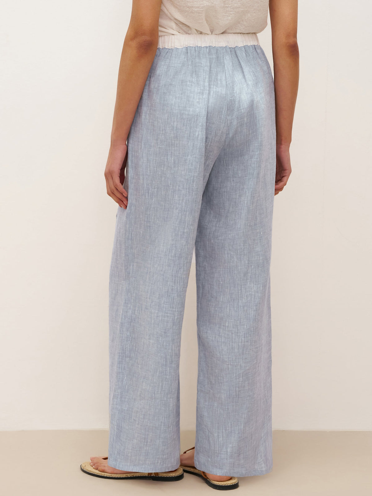 Ethan | Chic Elastic Waist Linen Pants for Women 4