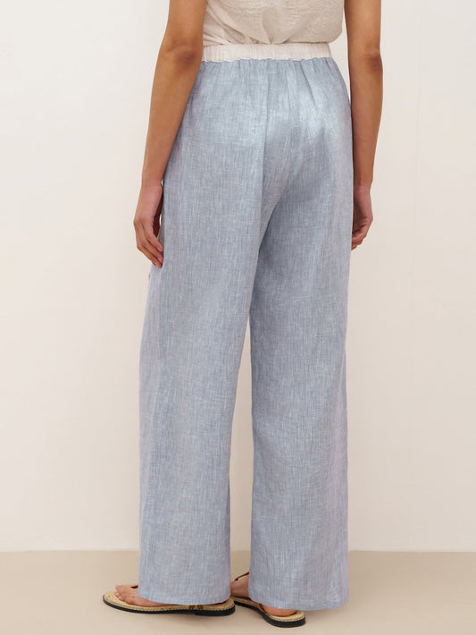 Ethan | Chic Elastic Waist Linen Pants for Women 4