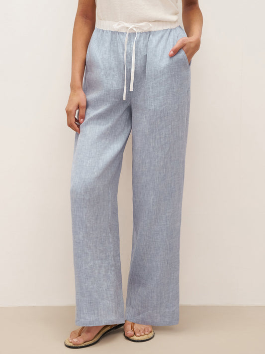 Ethan | Chic Elastic Waist Linen Pants for Women 5