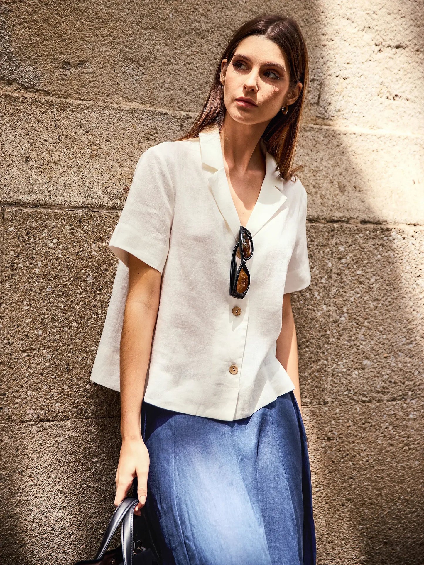 Ethan | Classic Relaxed Linen Short Sleeve Men's Shirt 1