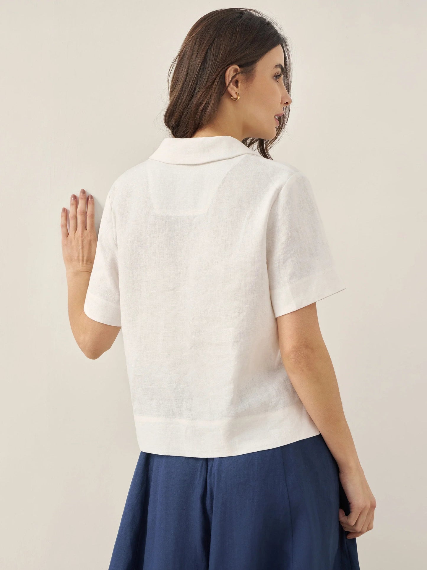 Ethan | Classic Relaxed Linen Short Sleeve Men's Shirt 3