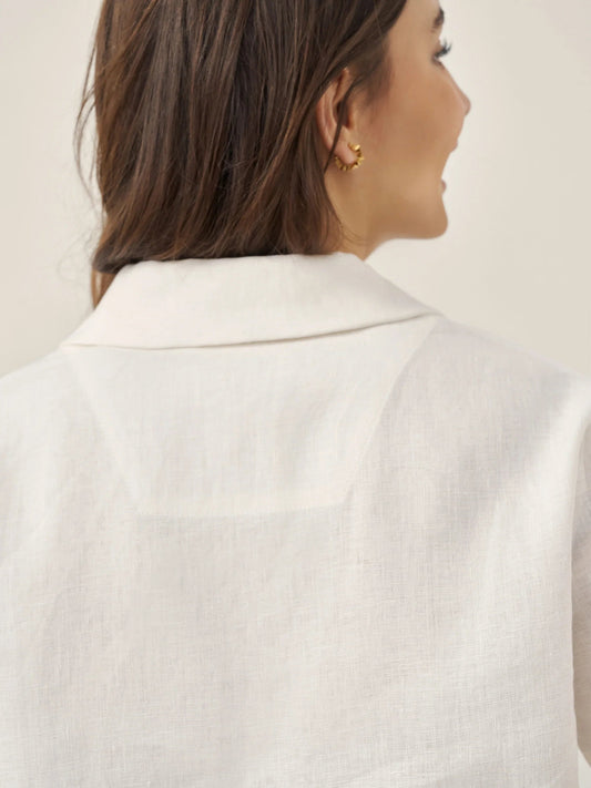 Ethan | Classic Relaxed Linen Short Sleeve Men's Shirt 8