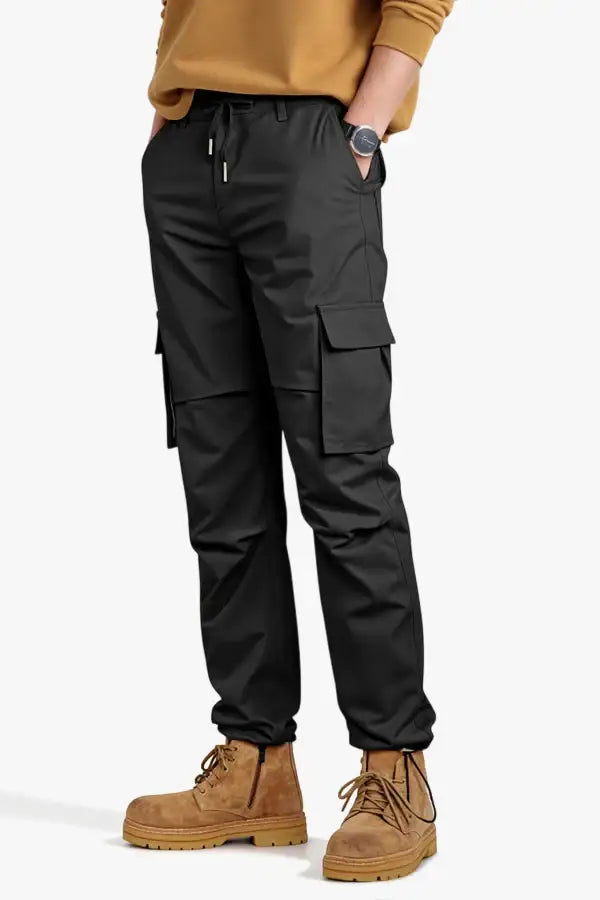 Ethan | Comfortable Black Cargo Pants for Men 0