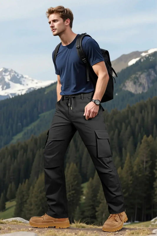 Ethan | Comfortable Black Cargo Pants for Men 3