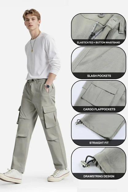 Ethan | Comfortable Straight Fit Mens Cargo Pants 4