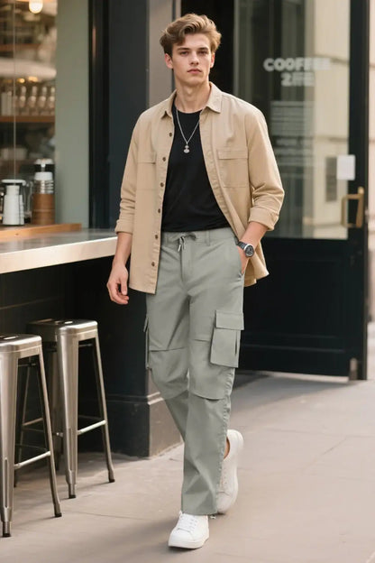 Ethan | Comfortable Straight Fit Mens Cargo Pants 5