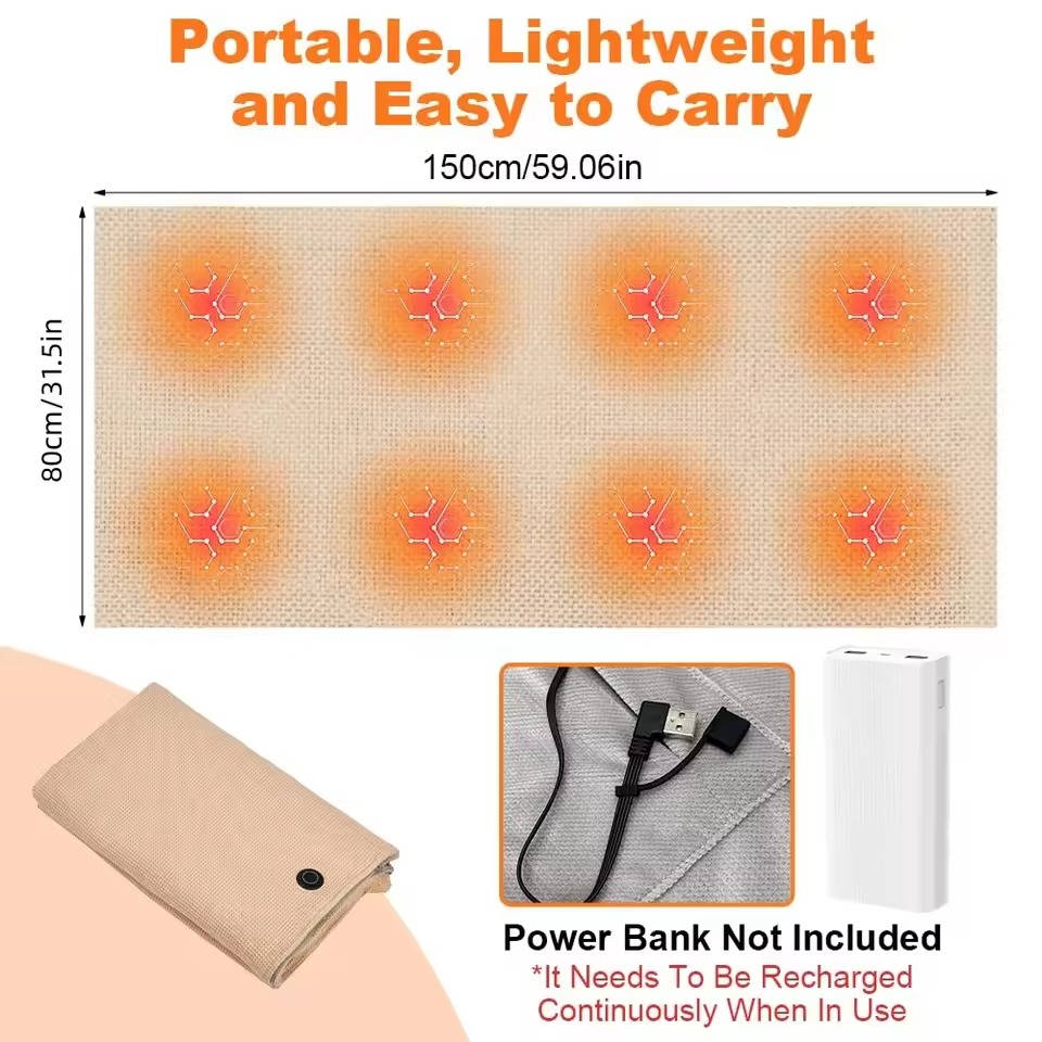 Cozy Electric Throw Blanket | Adjustable Heat Settings & Soft Cotton Blend for Instant Warmth 5
