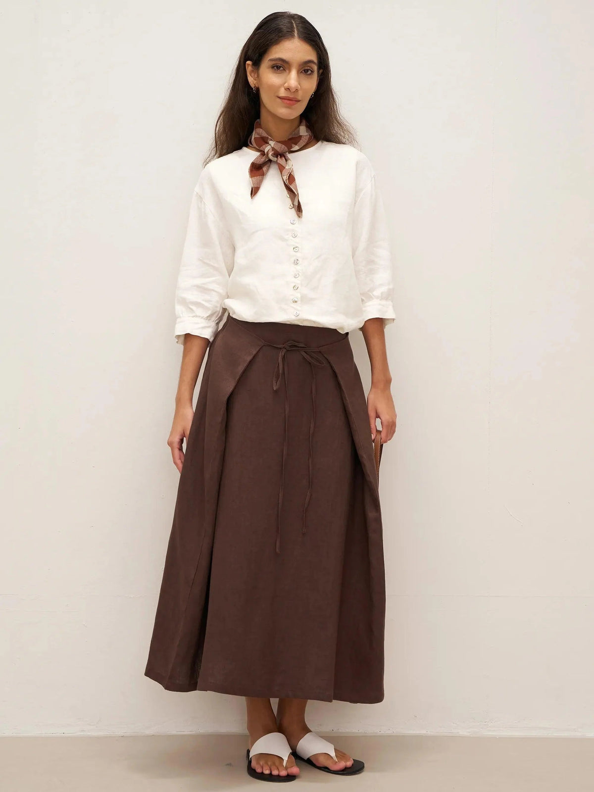 Ethan | Elegant White Linen Button Down Shirt for Women 7