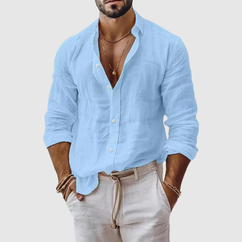 Ethan | Long-Sleeve Linen Shirt 0