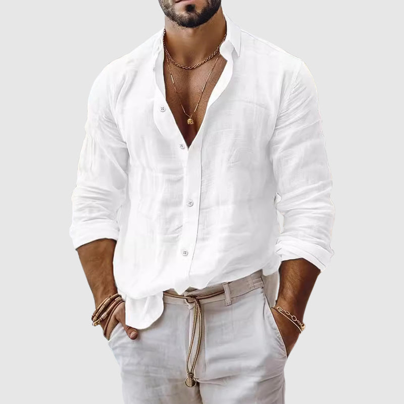 Ethan | Long-Sleeve Linen Shirt 1
