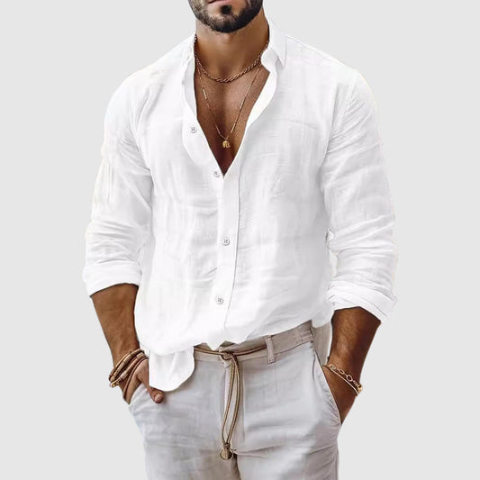 Ethan | Long-Sleeve Linen Shirt 1