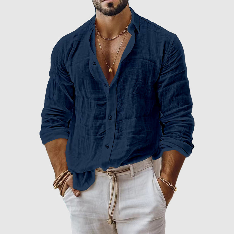 Ethan | Long-Sleeve Linen Shirt 2