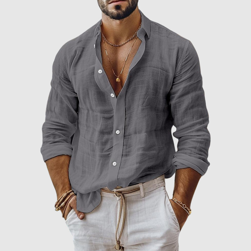 Ethan | Long-Sleeve Linen Shirt 3
