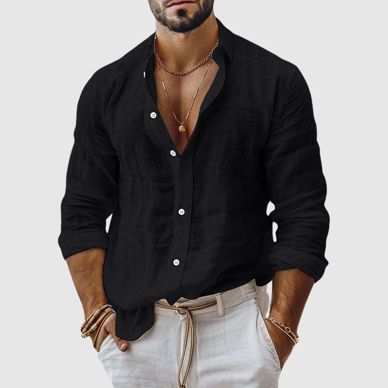 Ethan | Long-Sleeve Linen Shirt 4
