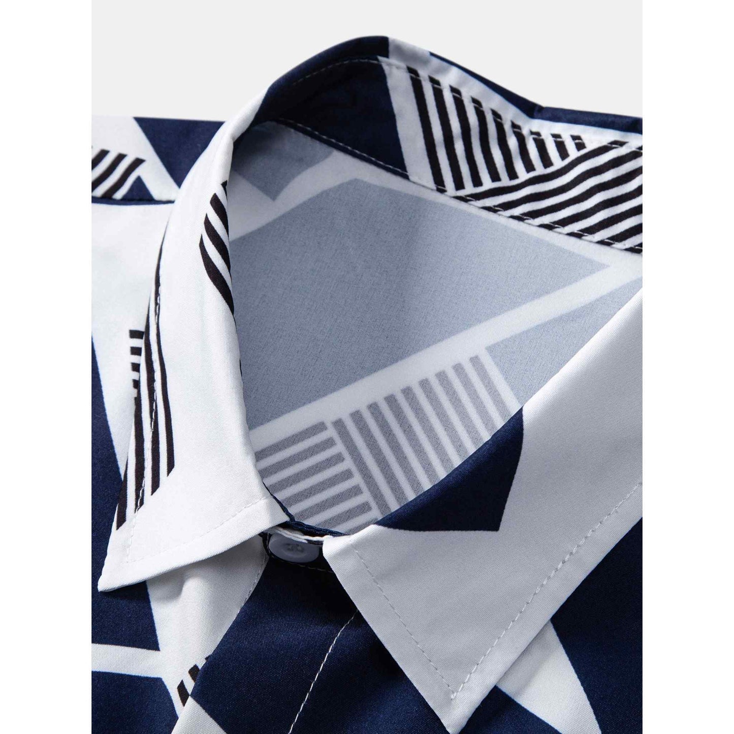 Ethan | Modern Color Block Print Shirt & Straight Leg Pants Set for Men 5