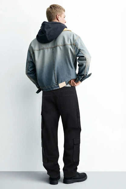 Ethan | Modern Relaxed Fit Black Cargo Pants 1