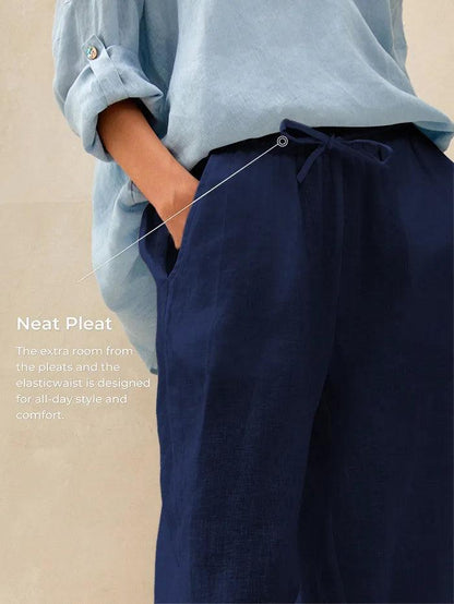 Ethan | Relaxed Comfortable Linen Pants for Women 4