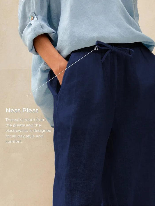 Ethan | Relaxed Comfortable Linen Pants for Women 4