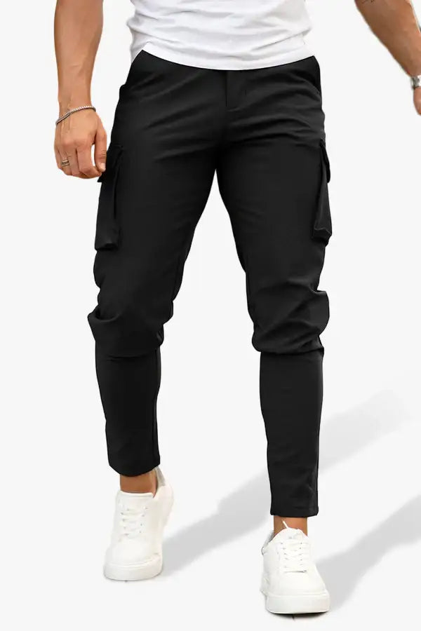 Ethan | Stylish Black Cargo Pants for Men 0