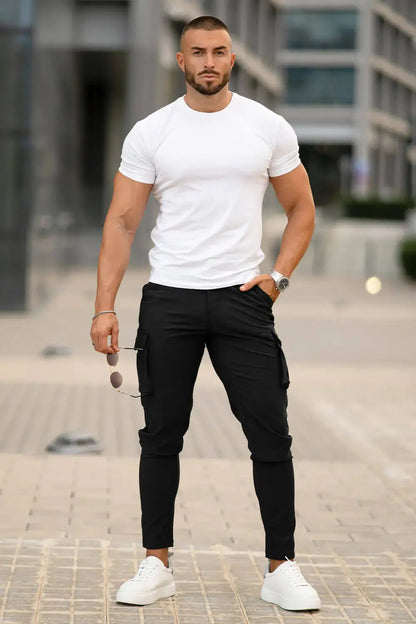 Ethan | Stylish Black Cargo Pants for Men 1