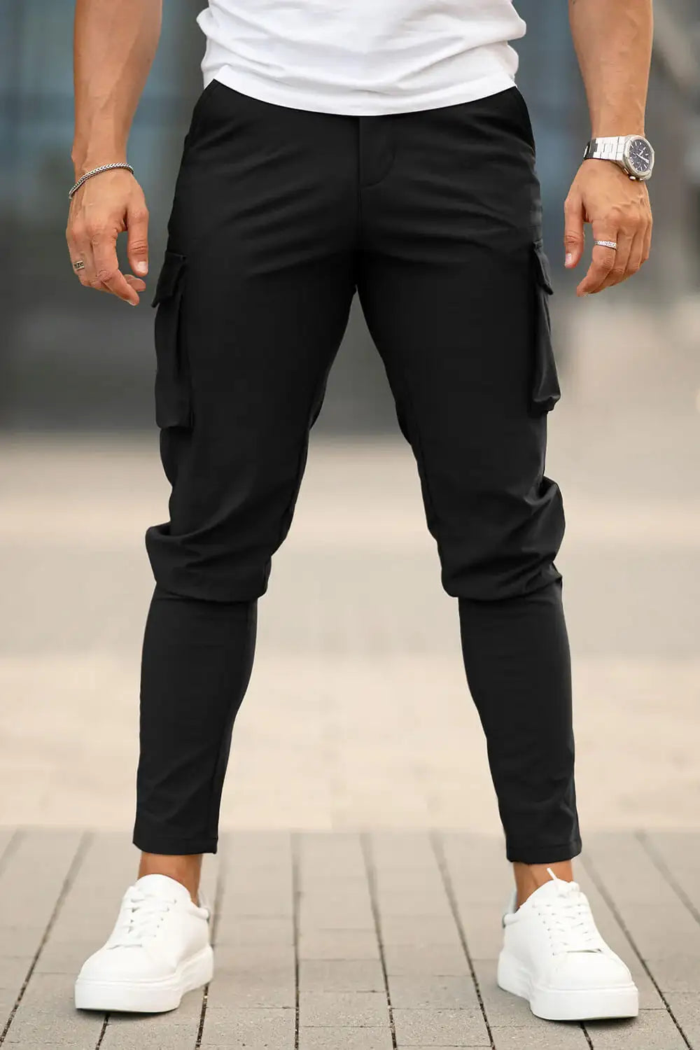 Ethan | Stylish Black Cargo Pants for Men 3