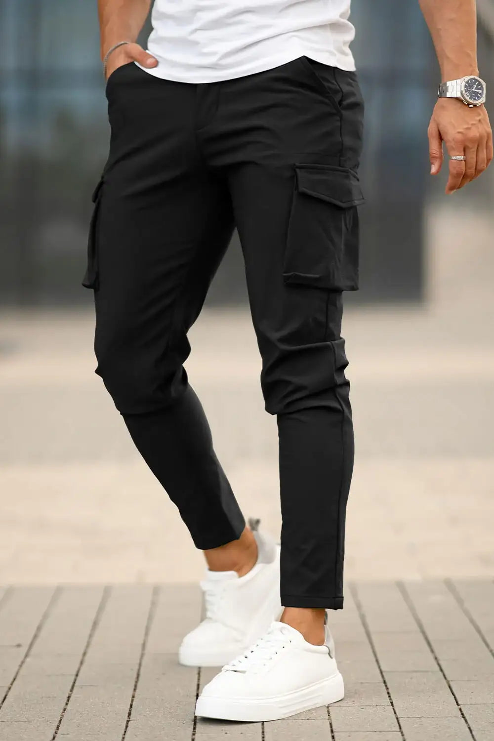 Ethan | Stylish Black Cargo Pants for Men 5