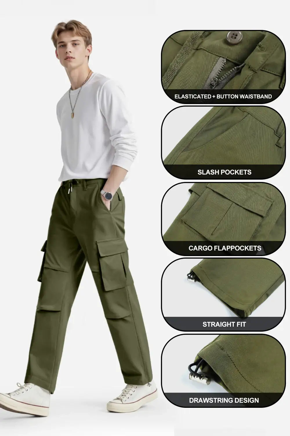 Ethan | Stylish Casual Mens Cargo Pants With Practical Pockets 4