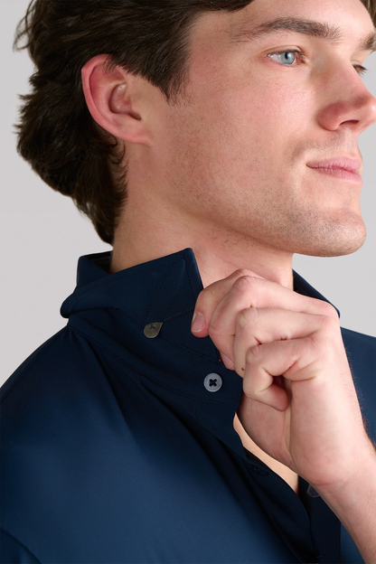 Ethan | Stylish Performance Navy Polo Shirt for Men 2