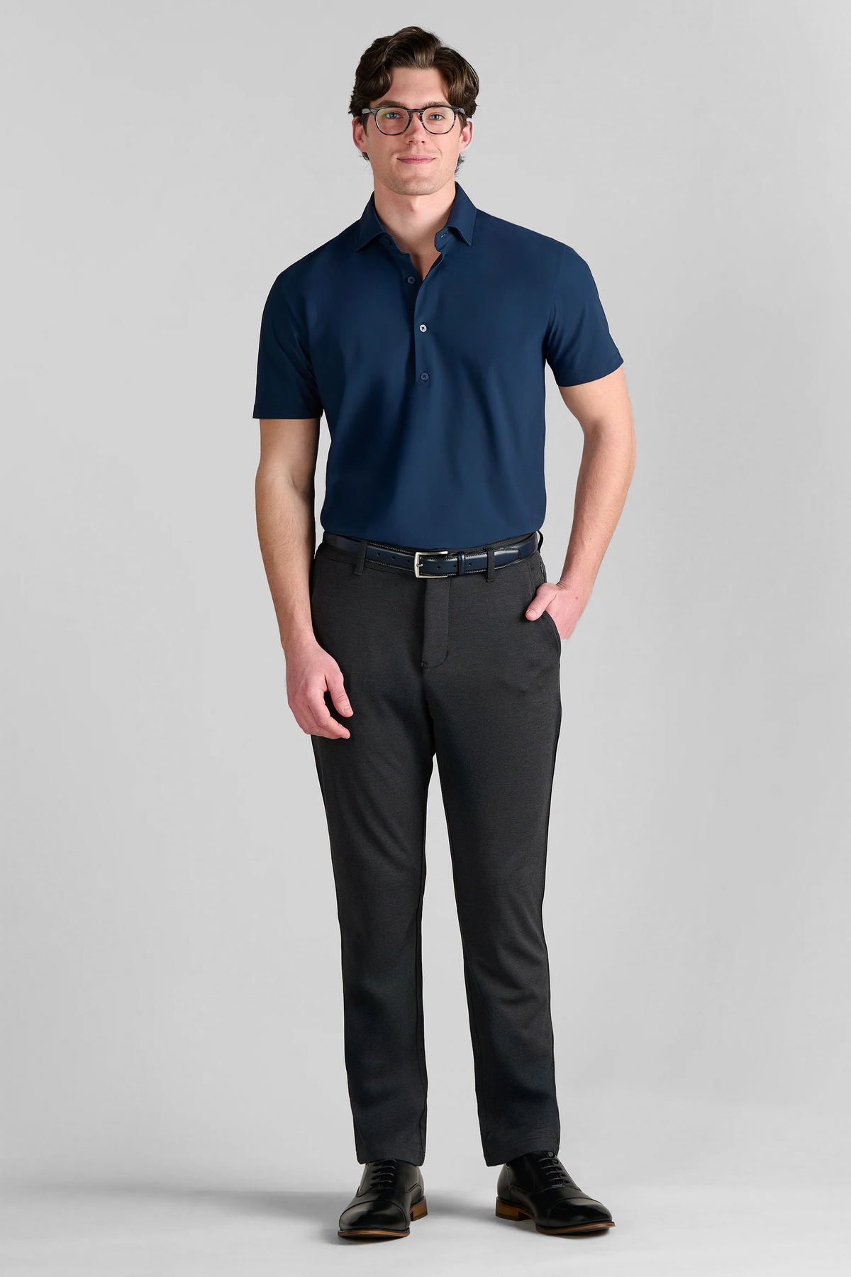 Ethan | Stylish Performance Navy Polo Shirt for Men 3