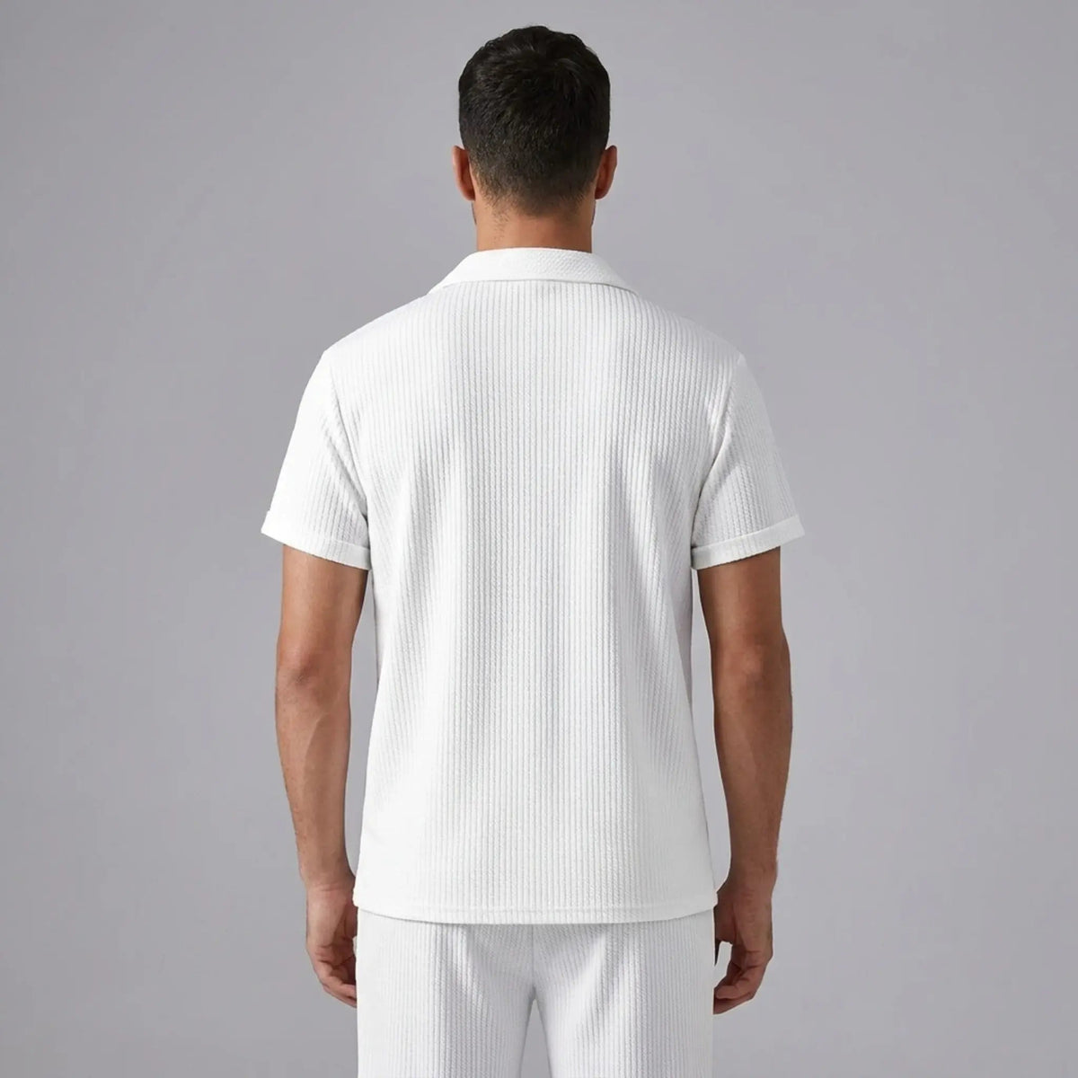Ethan | Stylish Ribbed Polo Set with Pants 1