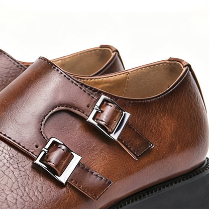 Ethan | Stylish Semi-Gloss Monk Strap Mens Shoes
