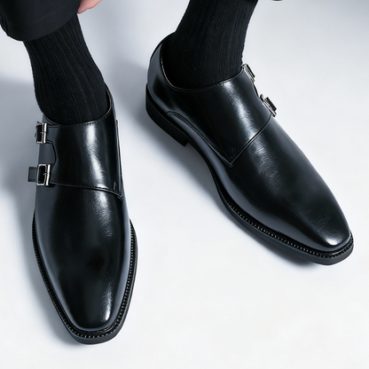 Ethan | Stylish Semi-Gloss Monk Strap Mens Shoes