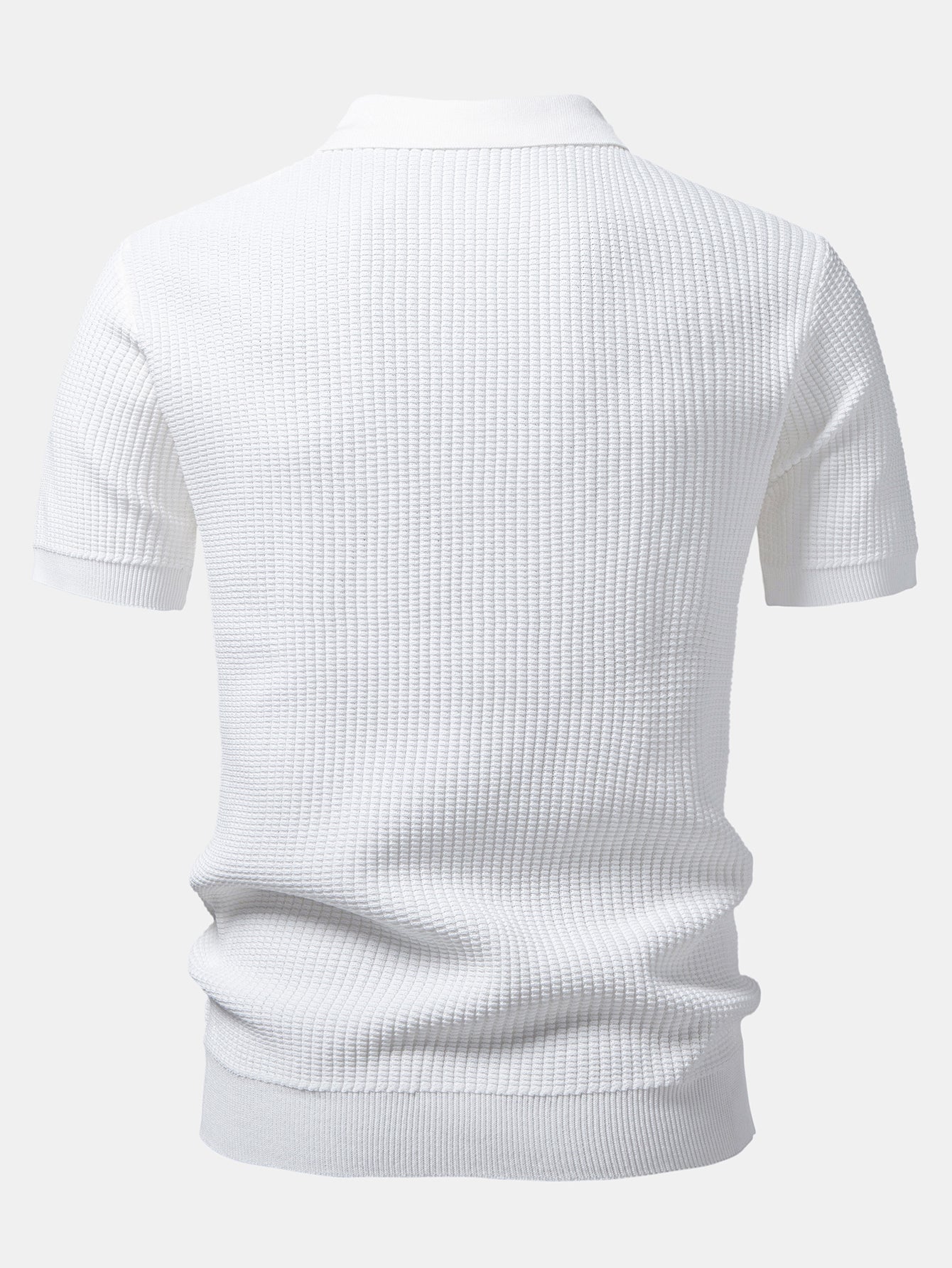 Ethan | Stylish Striped Polo Shirt And Waffle Pants Set 7