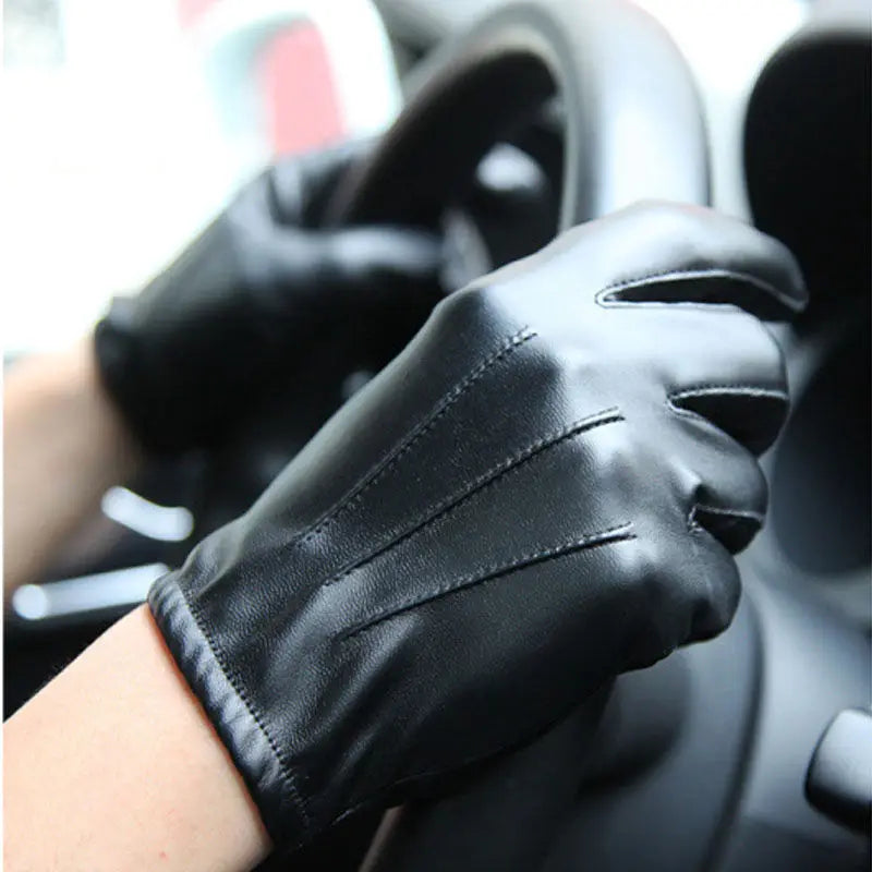 Ethan Collection | Leather Driving Gloves Men with Touch Screen | Warm & Durable Winter Gloves 5