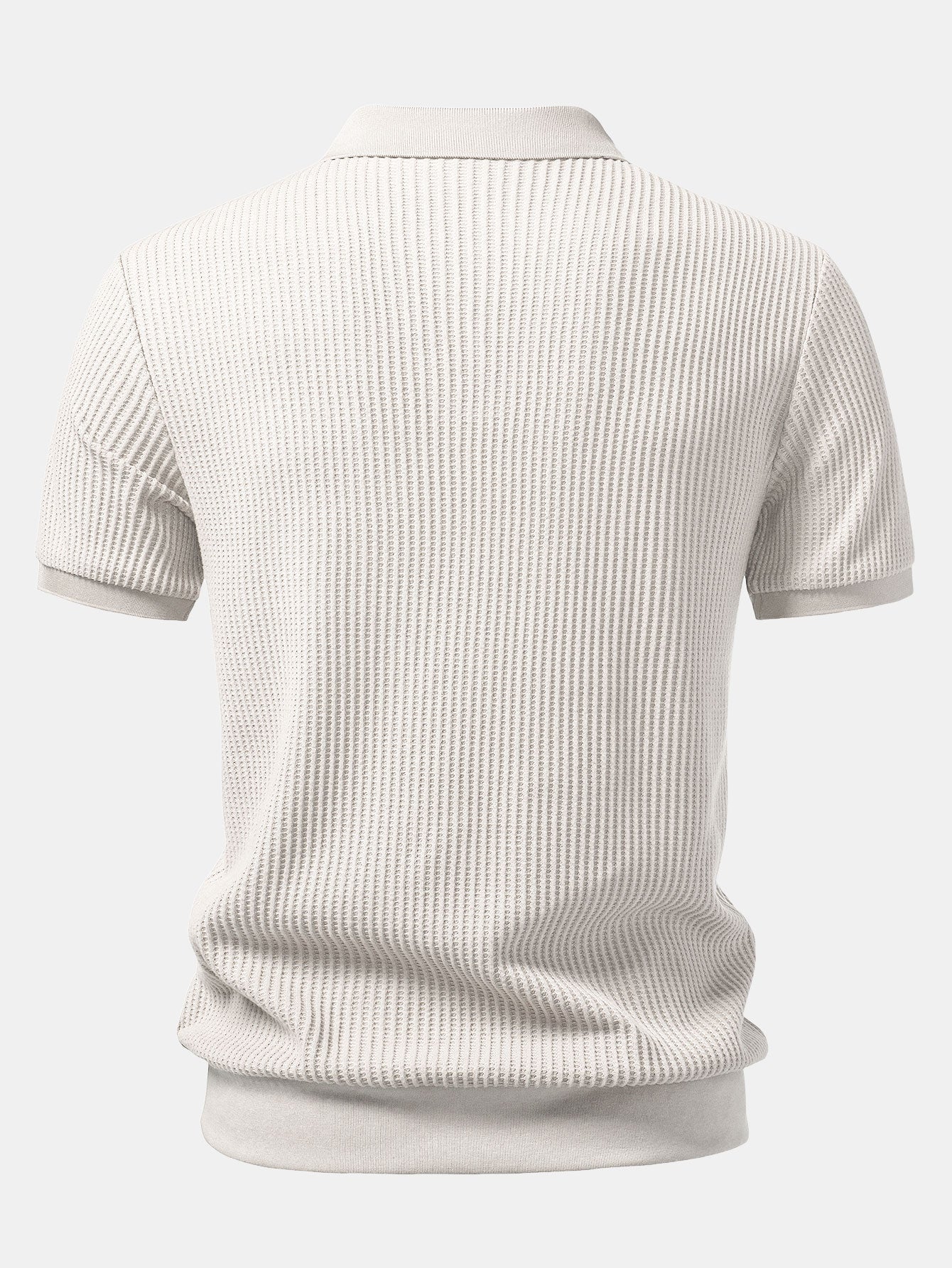 Ethan | Textured Smart Casual Mens Polo Shirts & Tapered Pants Set 7