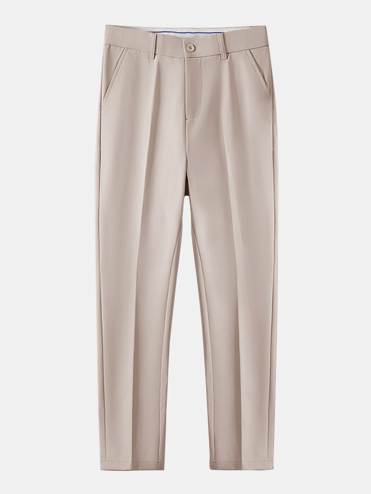 Ethan | Textured Smart Casual Mens Polo Shirts & Tapered Pants Set 8