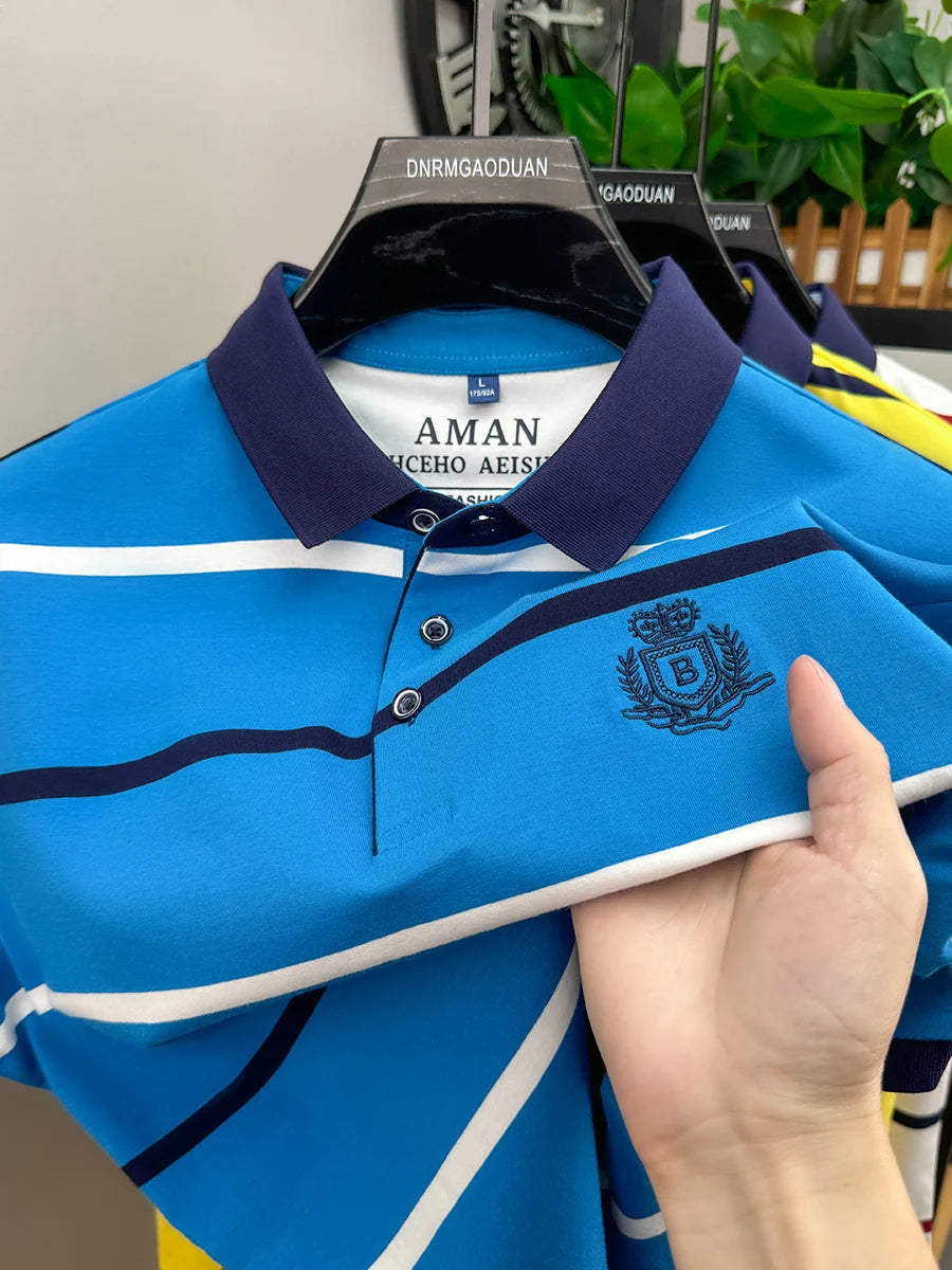 Ethan | Trendy Striped Polo Shirt for Men 1