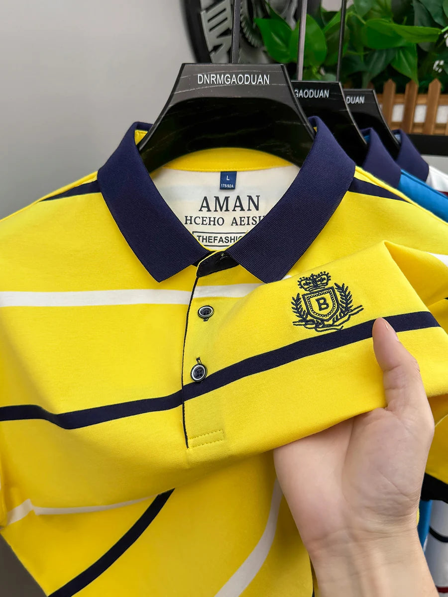 Ethan | Trendy Striped Polo Shirt for Men 2