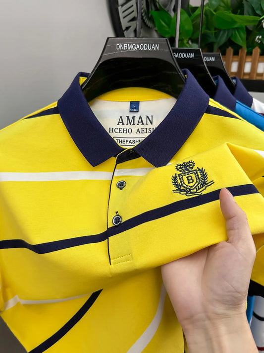 Ethan | Trendy Striped Polo Shirt for Men 2