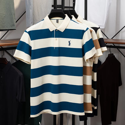 Ethan | Trendy Striped Short Sleeve Polo Shirt for Men 3