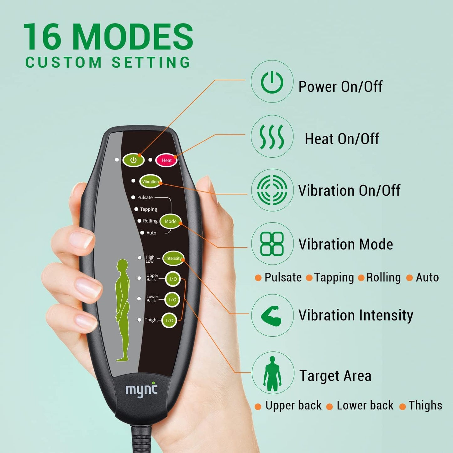 Heated Massage Cushion with Vibration & Custom Intensity | Portable Relief for Tired Muscles 2