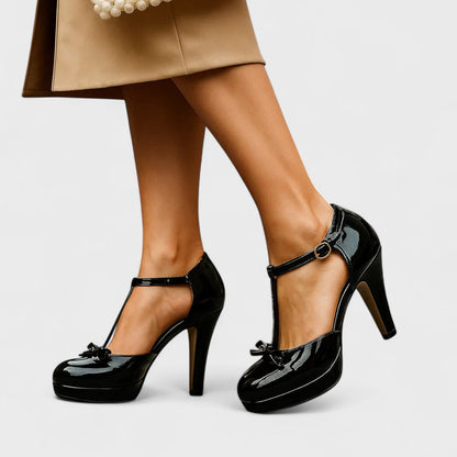 Eva | Elegant T-Strap Platform Heels 7