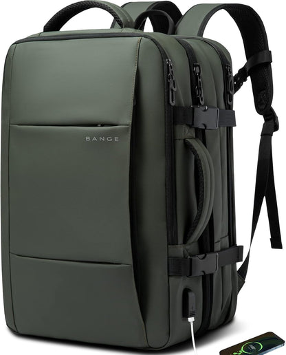 Expandable 26–45L Waterproof Travel Backpack with Laptop Sleeve & Duffle Carry 6