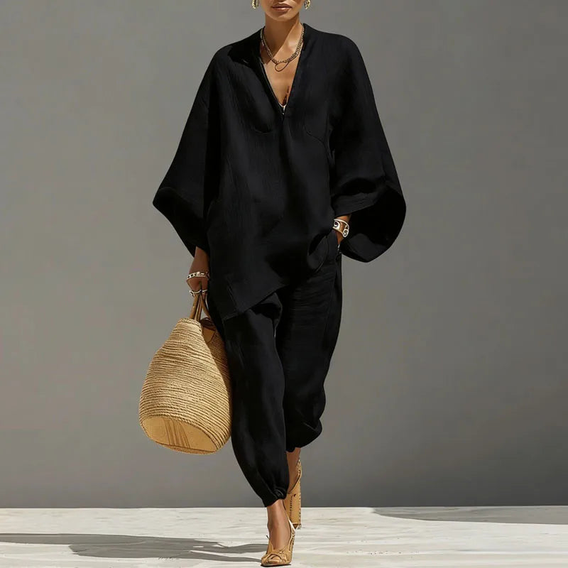 Fiona | Women's Batwing Wide Leg Matching Set 5