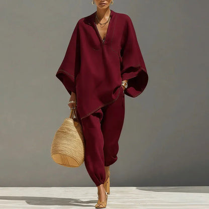 Fiona | Women's Batwing Wide Leg Matching Set 6