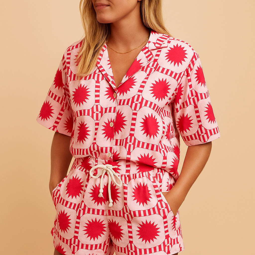 Floral blouse and shorts set for women | Daisy 1