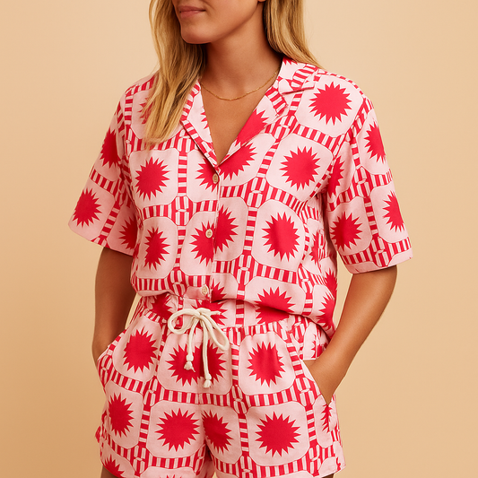 Floral blouse and shorts set for women | Daisy 1