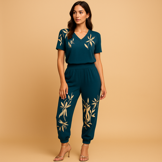 Floral top and pants set for women | Amelia 1