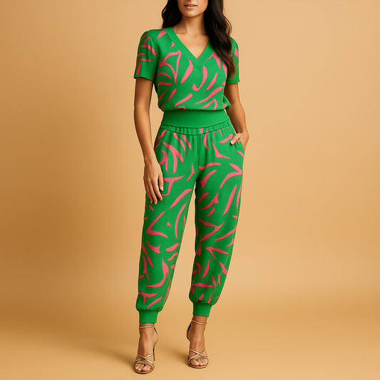 Floral top and pants set for women | Amelia 2