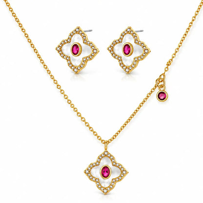 Flower Power Jewelry Set - 14K Gold Plated 0